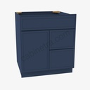 PD-S3021DR-34-1/2"" Combo Vanity with Right Drawer | Forevermark Petit Blue