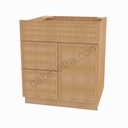 PS-S3021DL-34-1/2"" Combo Vanity with Left Drawer | Forevermark Petit Sand