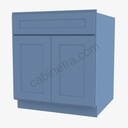 AX-B27B Double Door Base Cabinet | Forevermark Xterra Blue Shaker
