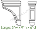 AX-CORBEL59 Decorative Large Corbell | Forevermark Xterra Blue Shaker
