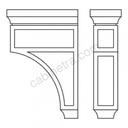 AX-CORBEL75L Decorative Large Corbell | Forevermark Xterra Blue Shaker