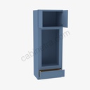 AX-OM3384B Tall Double Oven / Oven Microwave Cabinet | Forevermark Xterra Blue Shaker
