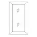 AX-W2442BGD Wall Glas Door with No Mullion and with Clear Glass | Forevermark Xterra Blue Shaker