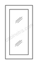 AX-W3012BGD Wall Glas Door with No Mullion and with Clear Glass | Forevermark Xterra Blue Shaker