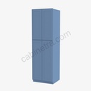 AX-WP2484B Tall Wall Pantry Cabinet with Butt Doors | Forevermark Xterra Blue Shaker