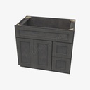 TS-S3621BDR-34-1/2"" Sink Base Combo Vanity with Right Drawer | Forevermark Townsquare Grey