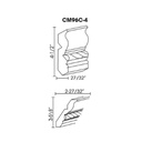 TW-CM96C-4 Crown Molding with Rope Detail | Forevermark Uptown White