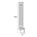 AW-A3BF Fluted Decorative Base Filler | Forevermark Ice White Shaker