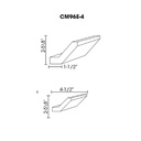 AW-CM96E-4 Crown Molding Straight | Forevermark Ice White Shaker