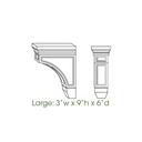 AW-CORBEL59 Decorative Large Corbell | Forevermark Ice White Shaker