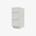 AW-DB12(3) 3 Drawer Pack Base Cabinet | Forevermark Ice White Shaker