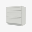AW-DB30(3) 3 Drawer Pack Base Cabinet | Forevermark Ice White Shaker