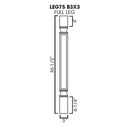 AW-LEG75 B3x3 Trimmable Full Decor Leg | Forevermark Ice White Shaker