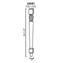 AW-LEG81 Full Decor Leg | Forevermark Ice White Shaker