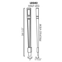 AW-LEG82 Half Decor Leg | Forevermark Ice White Shaker